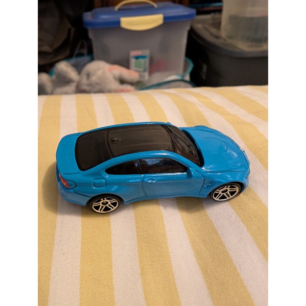 Hot Wheels BMW M4 Light Blue Diecast Car 1:64 Scale Loose